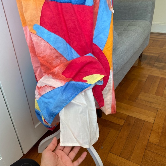 BANANA REPUBLIC NWT LINEN-BLEND TWIST-BACK MIDI DRESS - XS - Picture 12 of 13